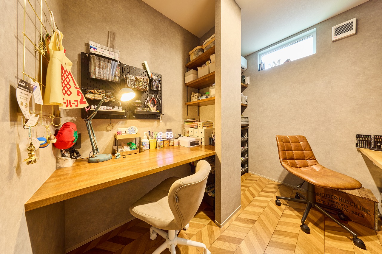 書斎 レイアウト おしゃれ フレンチヘリンボーン モダン