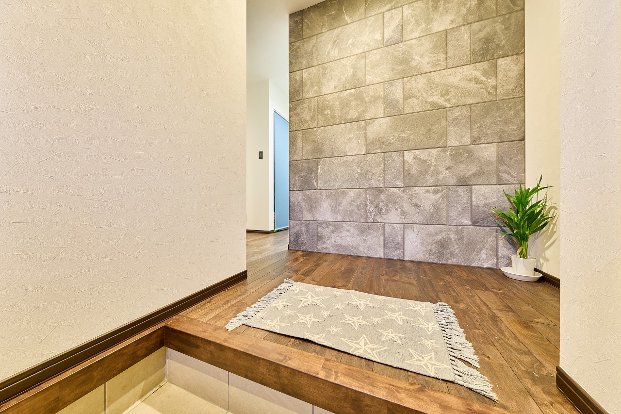 玄関 モダン 自然素材 インテリア おしゃれ