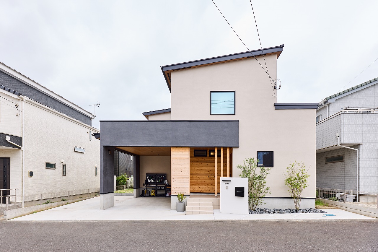注文住宅　戸建て　和モダン　外観