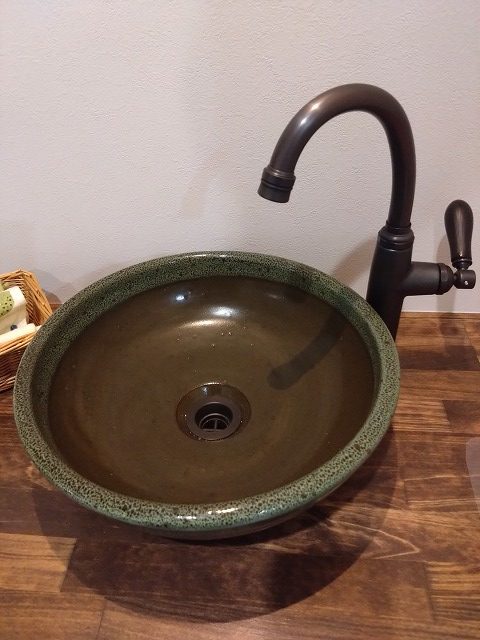 益子焼 洗面ボウル 家建てる