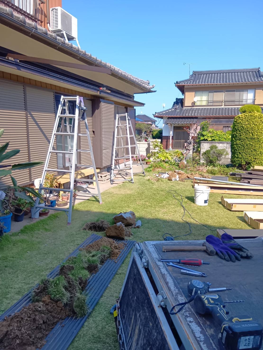 潮来市　テラス工事　リフォーム