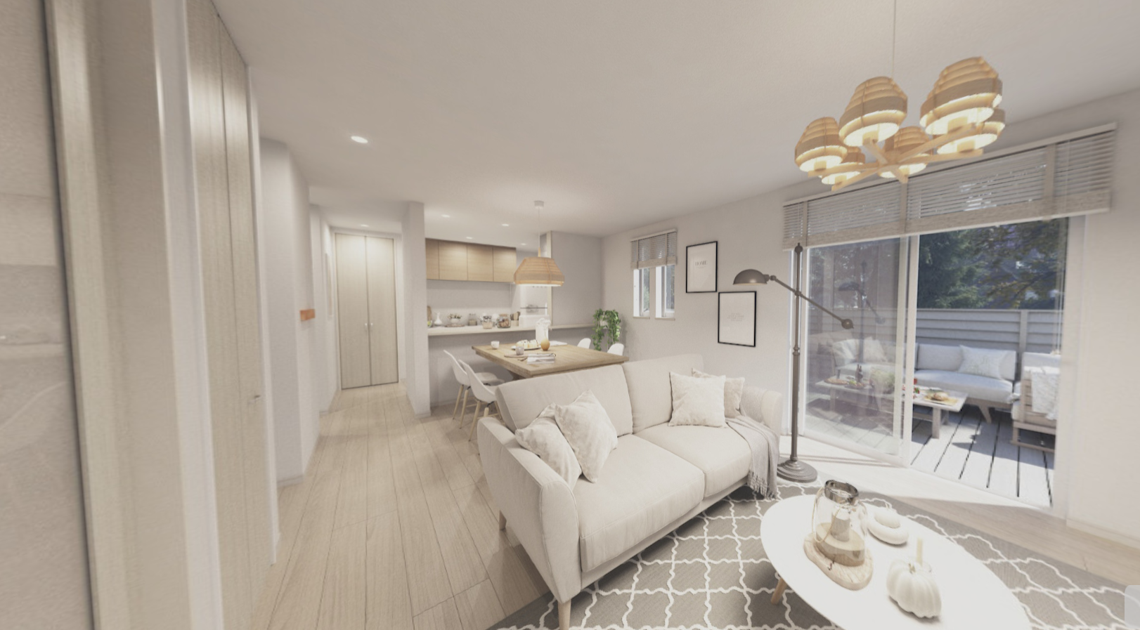 ジブンハウス　内観　スカンディア　LDK