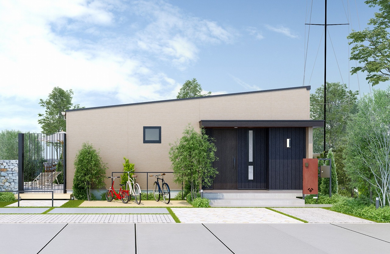 平屋　ジブンハウス 1210F　外観　サイディング